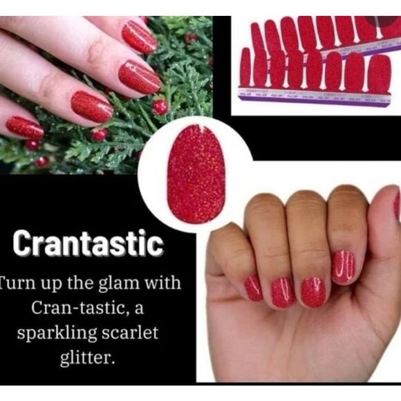Cran-tastic Color Street Pink Glitter Press-On Nails/Cran-tastic - Picture 4 of 9